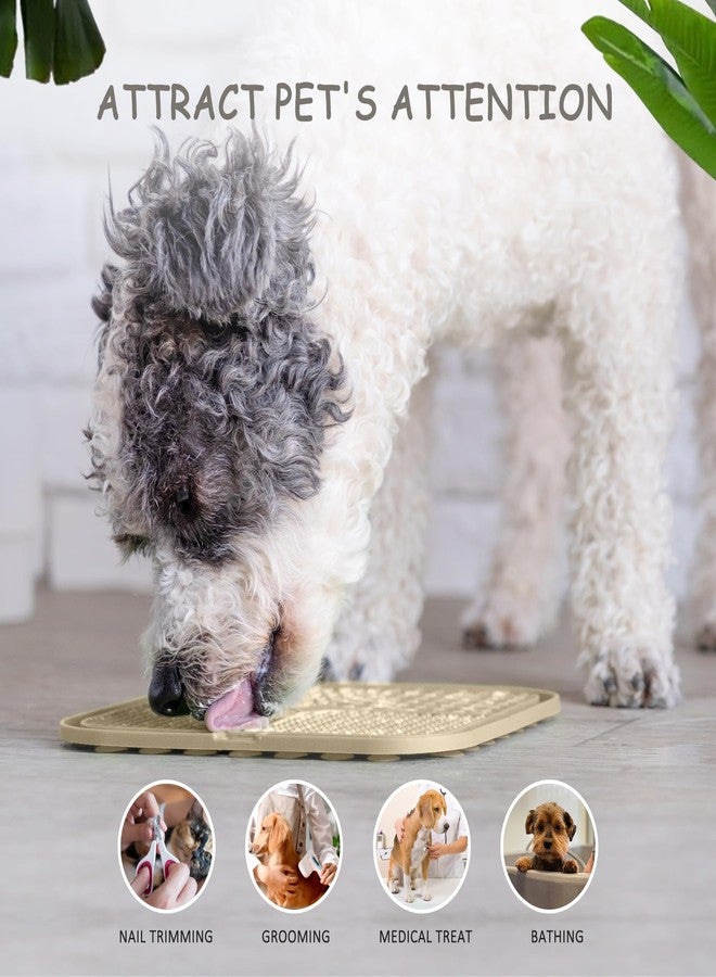 ChefAide 2 Pack Lick Mat for Dogs,Cats,Upgraded 8.5×8.5 inches Licking Mats with Suction Cups,Slow Feeder Licking Pad for Anxiety Relief and Boredom Reducer,Suitable for Dog Training Set 2 - Image 5